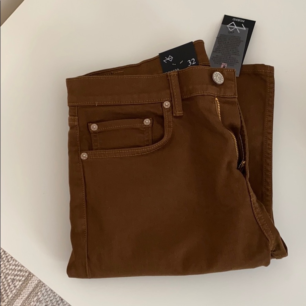 NOEND brown denim jeans.